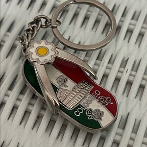 Italian Colosseum Flip Flop Bottle Opener Keychain NEW
